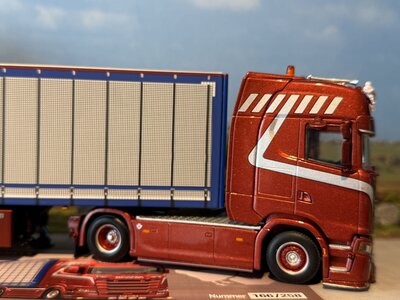 WSI WSI Scania S Highline 4x2 with 3-axle box trailer TIJS DE KONING