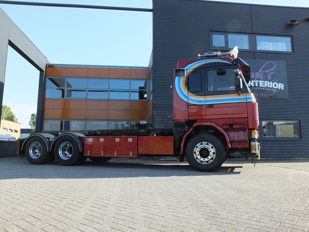 Tekno Tekno Scania 143 Topline with NCH systeem and flatbed PATRICK VAN DER MARK