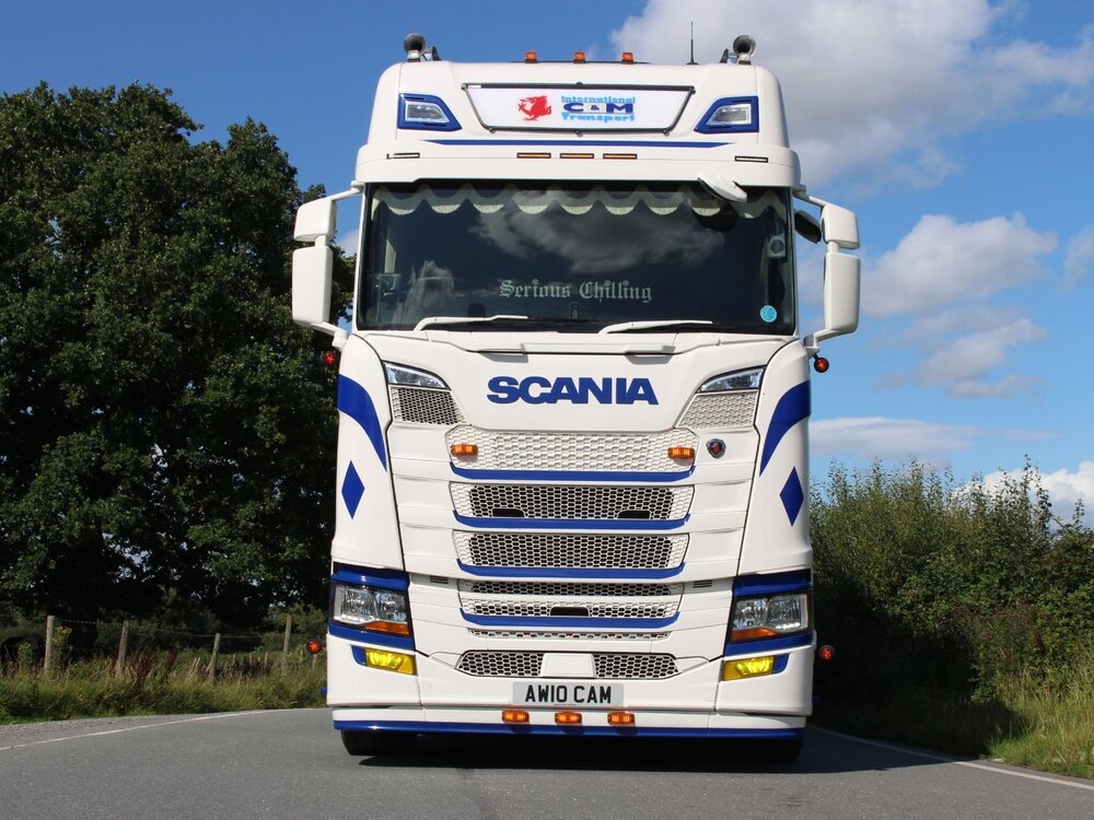 WSI WSI Scania S Series 6x2 with 3-axle Chereau reefer trailer C&M TRANSPORT Wrexham Wales