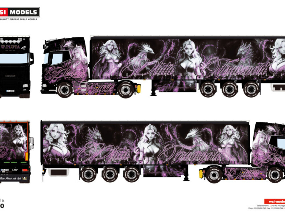 WSI WSI DAF XG+ 4x2 with 3-axle curtainside trailer PHOENIX QUEEN