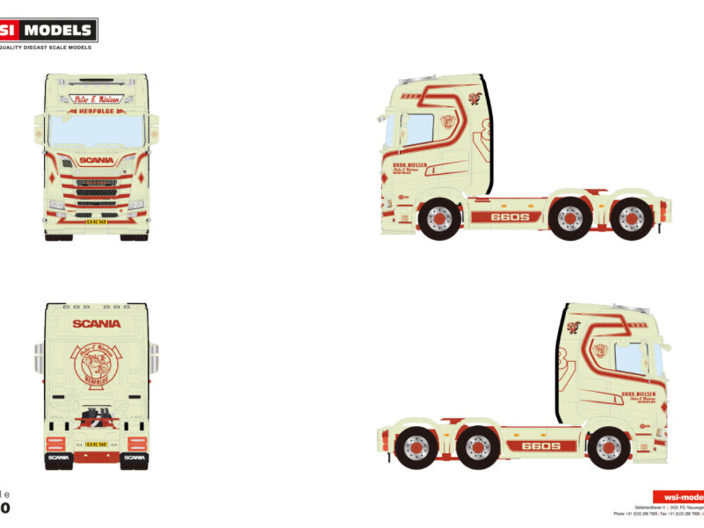WSI WSI Scania S Highline 6x2 tag axle PETER E. NIELSEN