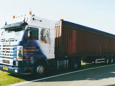 WSI WSI Scania 143H streamline with 3-axle flexcontainer trailer+ 40ft. container WILBERT KUIPERS