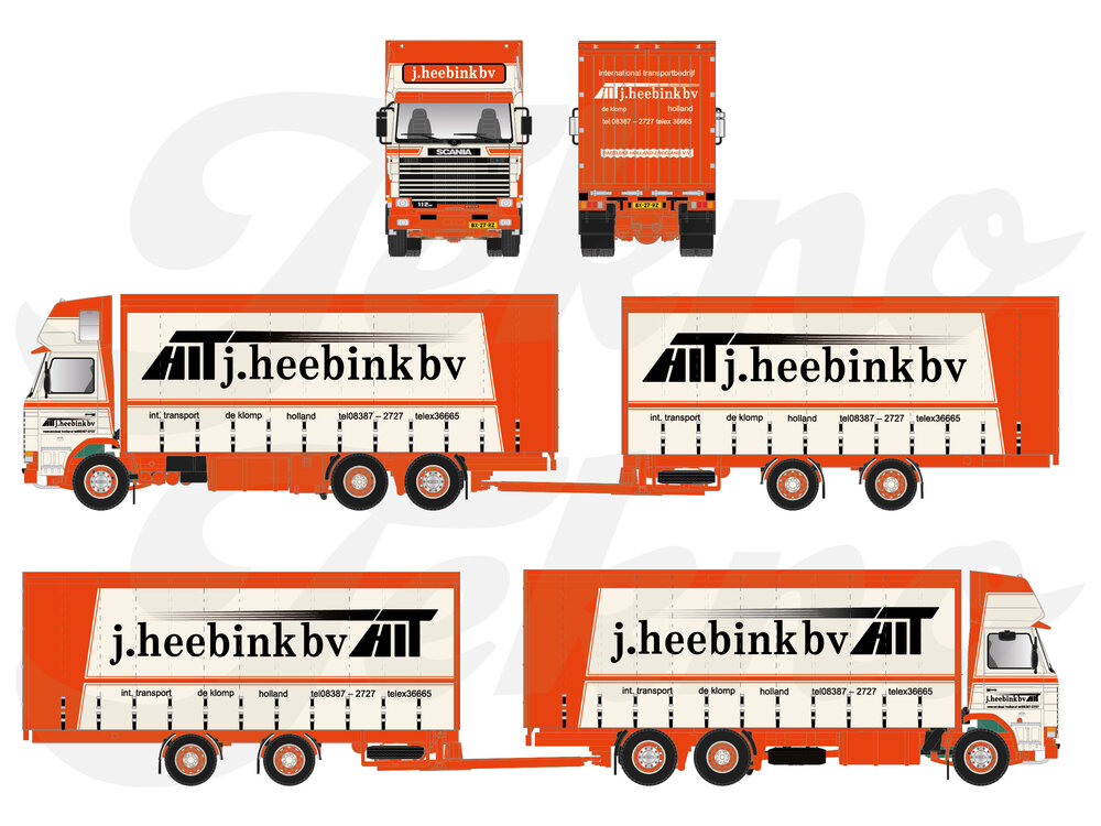 Tekno Tekno Scania 112M Topsleeper Volume Combi HEEBINK