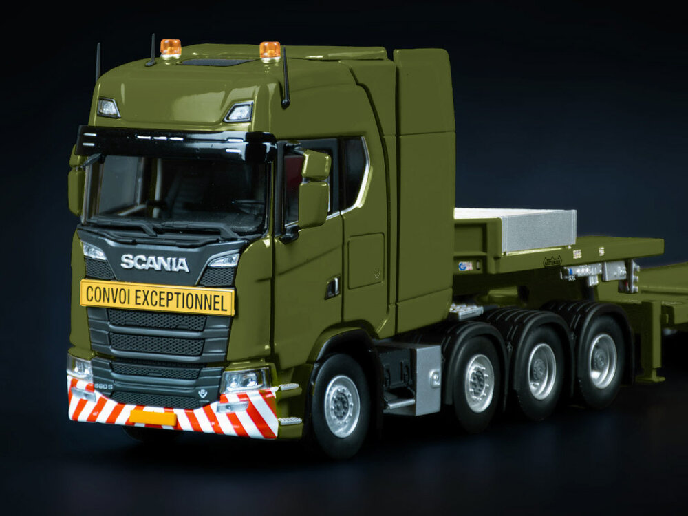 IMC IMC Scania S660 8x4 with 7-axle Nooteboom semi low loader GREEN SERIES
