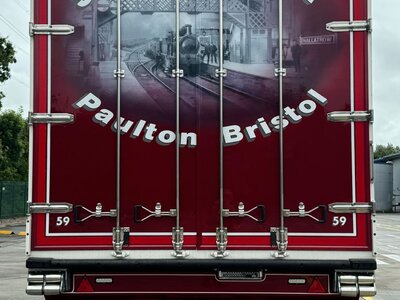 WSI WSI Scania S660 6x2 with 3-axle Ekeri box trailer STUART HARVEY Bristol UK