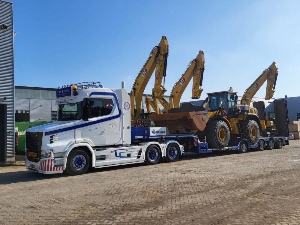 WSI WSI "EXCLUSIEF" Scania Vlastuin Torpedo 6x2 with 4-axle semi wheel lowloader TWAN BIERINGS