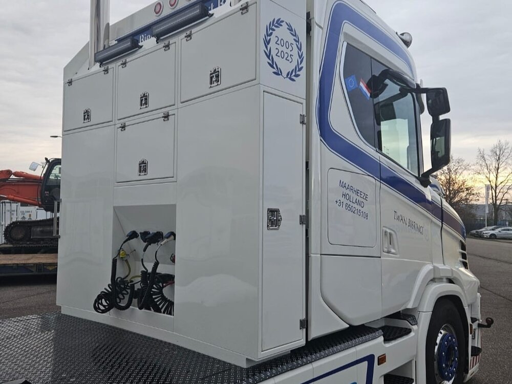 WSI WSI "EXCLUSIEF" Scania Vlastuin Torpedo 6x2 with 4-axle semi wheel lowloader TWAN BIERINGS