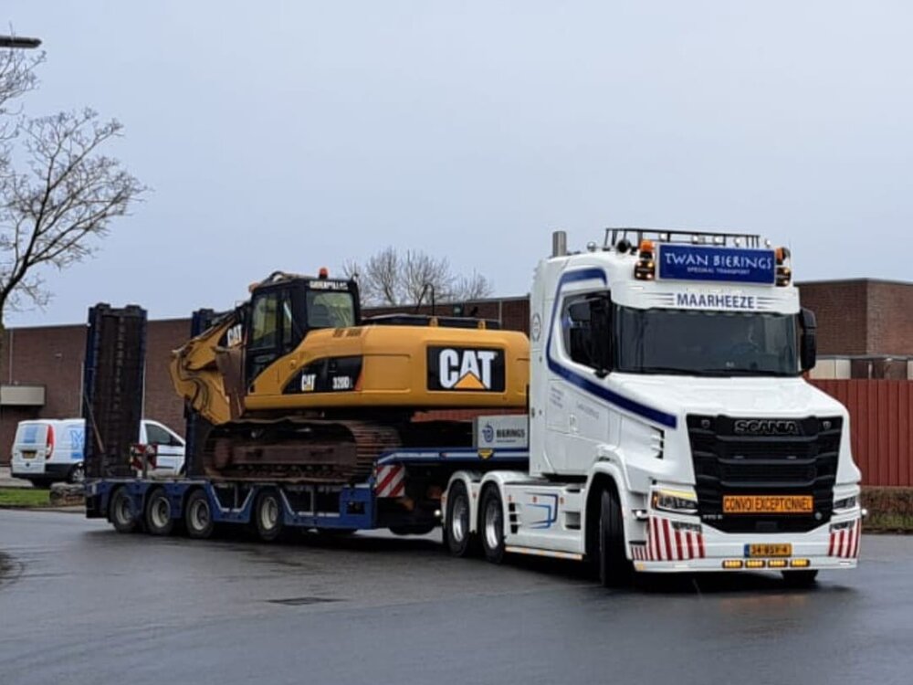 WSI WSI "EXCLUSIEF" Scania Vlastuin Torpedo 6x2 with 4-axle semi wheel lowloader TWAN BIERINGS