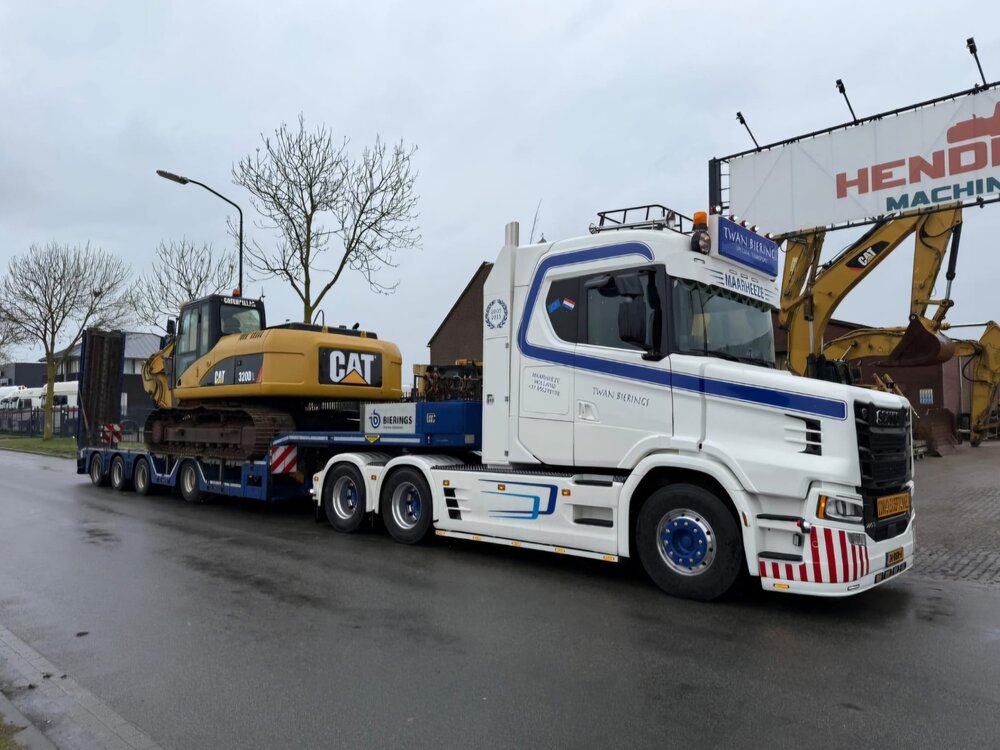 WSI WSI "EXCLUSIEF" Scania Vlastuin Torpedo 6x2 with 4-axle semi wheel lowloader TWAN BIERINGS