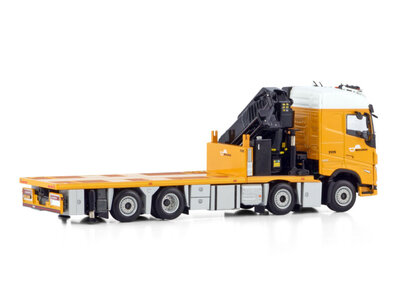 WSI WSI Volvo FH5 Globetrotter 8x2 riged flatbed  8x2 with pk 74002 SH palfinger MOURIK