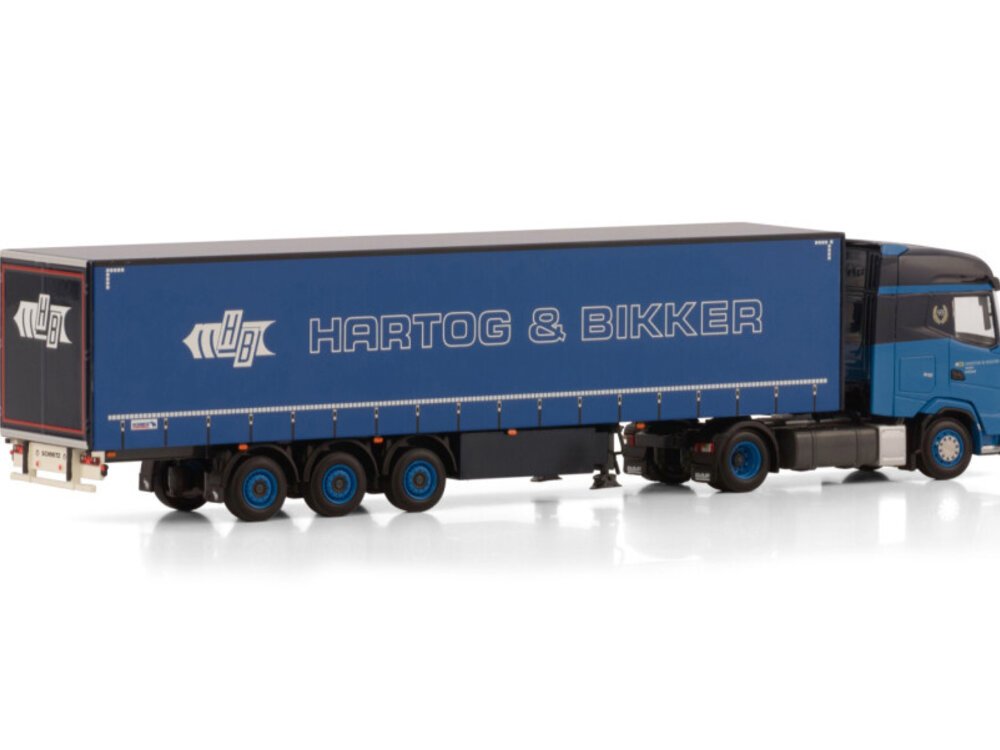 WSI WSI DAF XG 4x2 with 3-axle curtainside trailer HARTOG & BIKKER