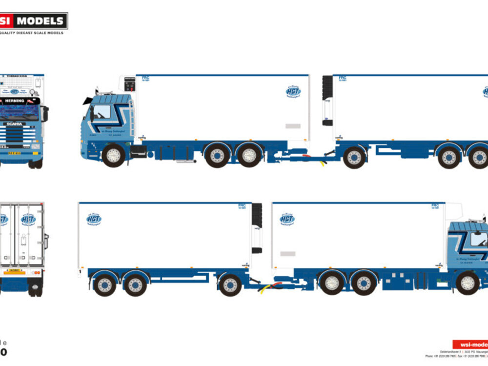 WSI WSI Scania 143M streamline rigid truck 6x2 - 6-axle drawbar combi HGT
