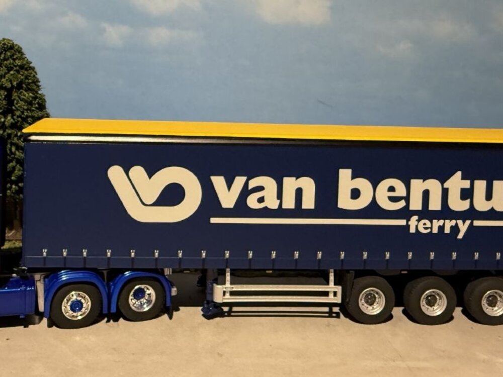 WSI  WSI Scania R Topline 6x2 with 3-axle curtainside trailer H.J. VAN BENTUM