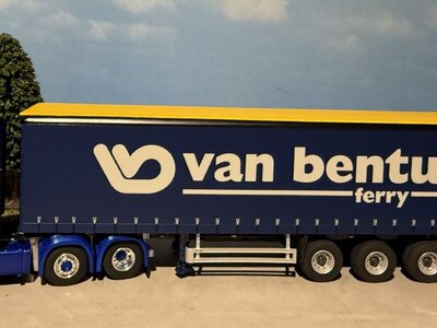 WSI  WSI Scania R Topline 6x2 with 3-axle curtainside trailer H.J. VAN BENTUM