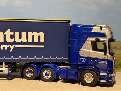 WSI  WSI Scania R Topline 6x2 with 3-axle curtainside trailer H.J. VAN BENTUM