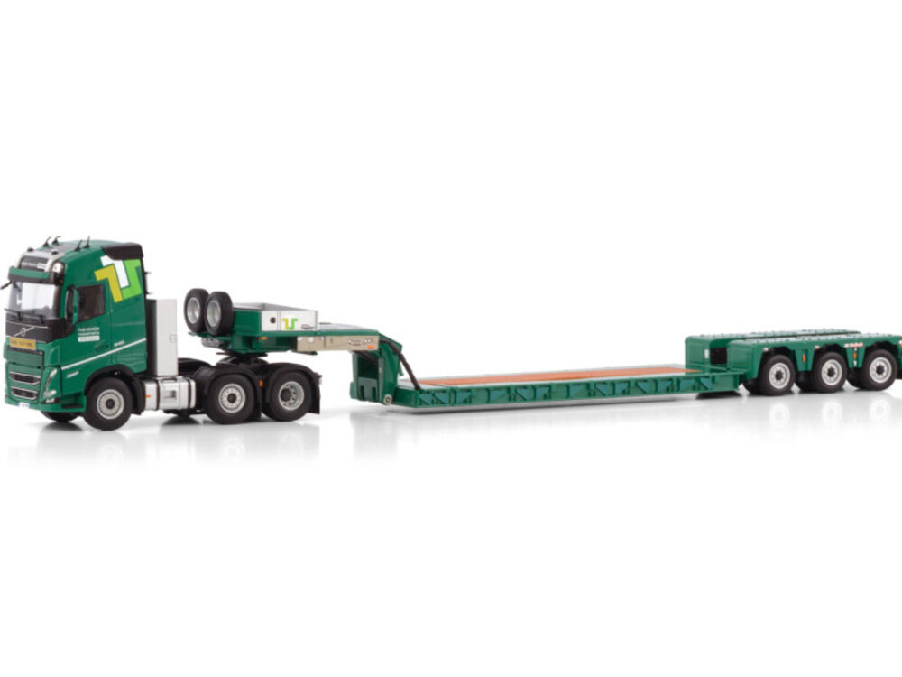 WSI WSI Volvo FH5 Globetrotter 6x2 with 3-axle twin steer PX low loader THEVENON TRANSPORTS SPÉCIAUX