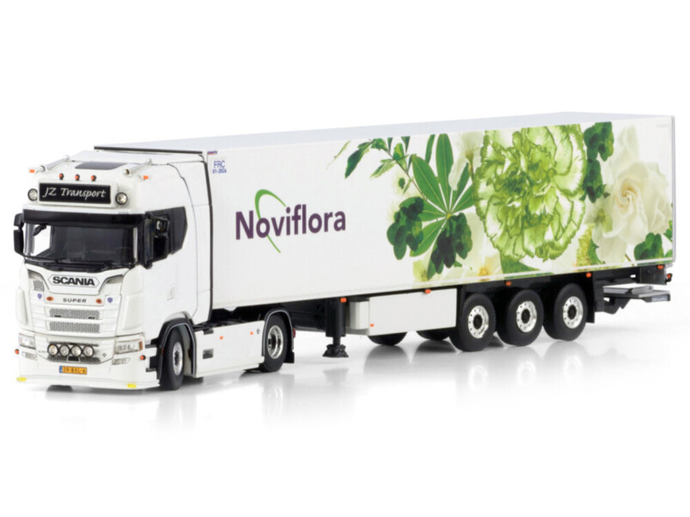 WSI WSI Scania S Highline 4x2 with 3-axle reefer trailer JZ TRANSPORT NOVIFLORA