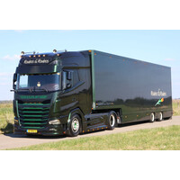 WSI DAF XG+ 4x2 with 2-axle semi box trailer ROUBOS & ROUBOS