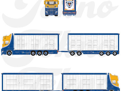 Tekno Tekno Scania Next Gen S-serie Highline Zweedse veecombi met resin vee-opbouw FRIBERG