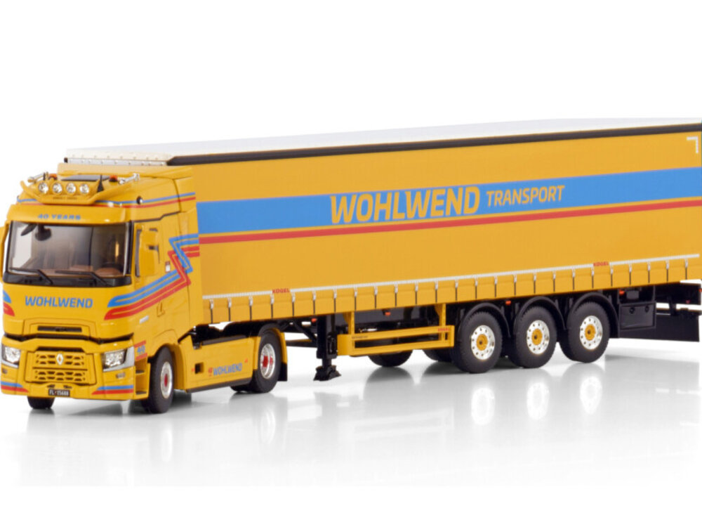WSI WSI Renault trucks T High 4x2 with 3-axle curtainside trailer  WOHLWEND