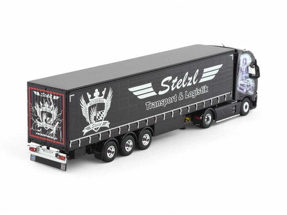 Tekno Tekno Iveco S-Way with 3-axle curtainside trailer STELZL