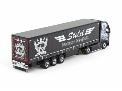 Tekno Tekno Iveco S-Way with 3-axle curtainside trailer STELZL