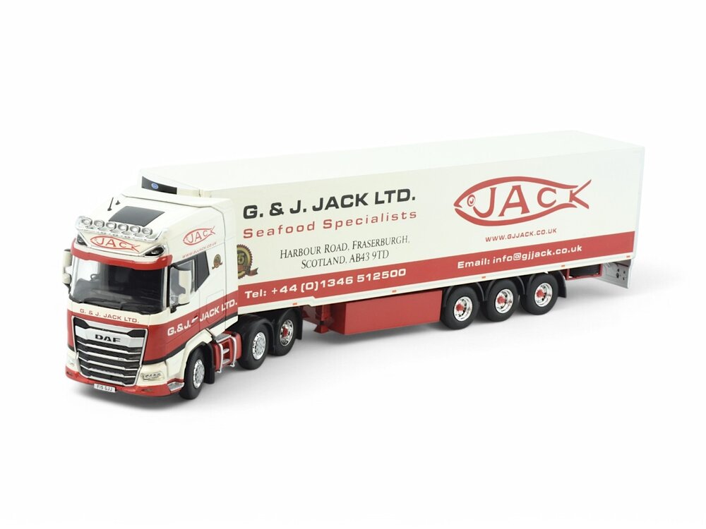 Tekno Tekno DAF XG+ 6x2 with Gray & Adams reefer trailer G & J JACK