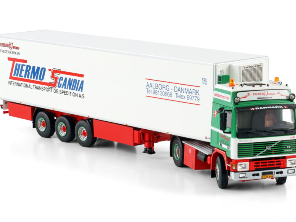 WSI WSI Volvo F12 Globetrotter 4x2 with 3-axle reefer trailer FREDERIK JENSEN