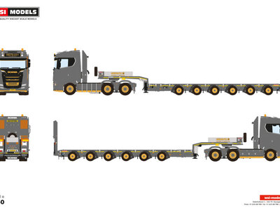 WSI WSI Scania S Normal 6x4 + 6-axle manoovr GERHAN TRANSPORT