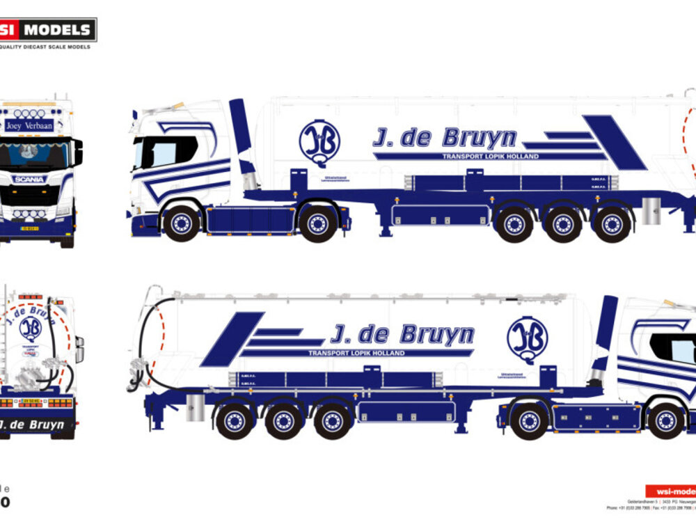 WSI Scania R Highline 4x2 with 3-axle tipper bulk trailer WSI Scania R Highline 4x2 with 3-axle tipper bulk trailer