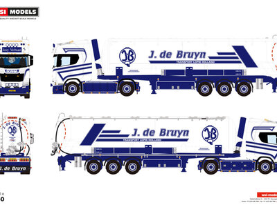 WSI WSI Scania R Highline 4x2 with 3-axle tipper bulk trailer JOEY VERBAAN