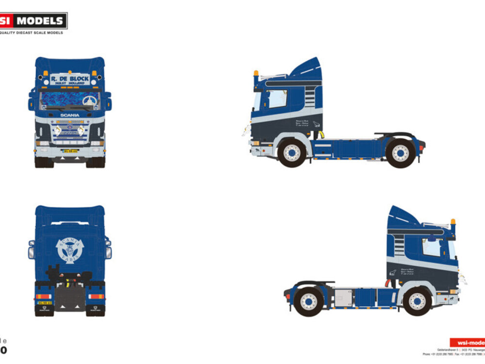 WSI WSI Scania 4-serie flat roof 4x2 ROLAND DE BLOCK