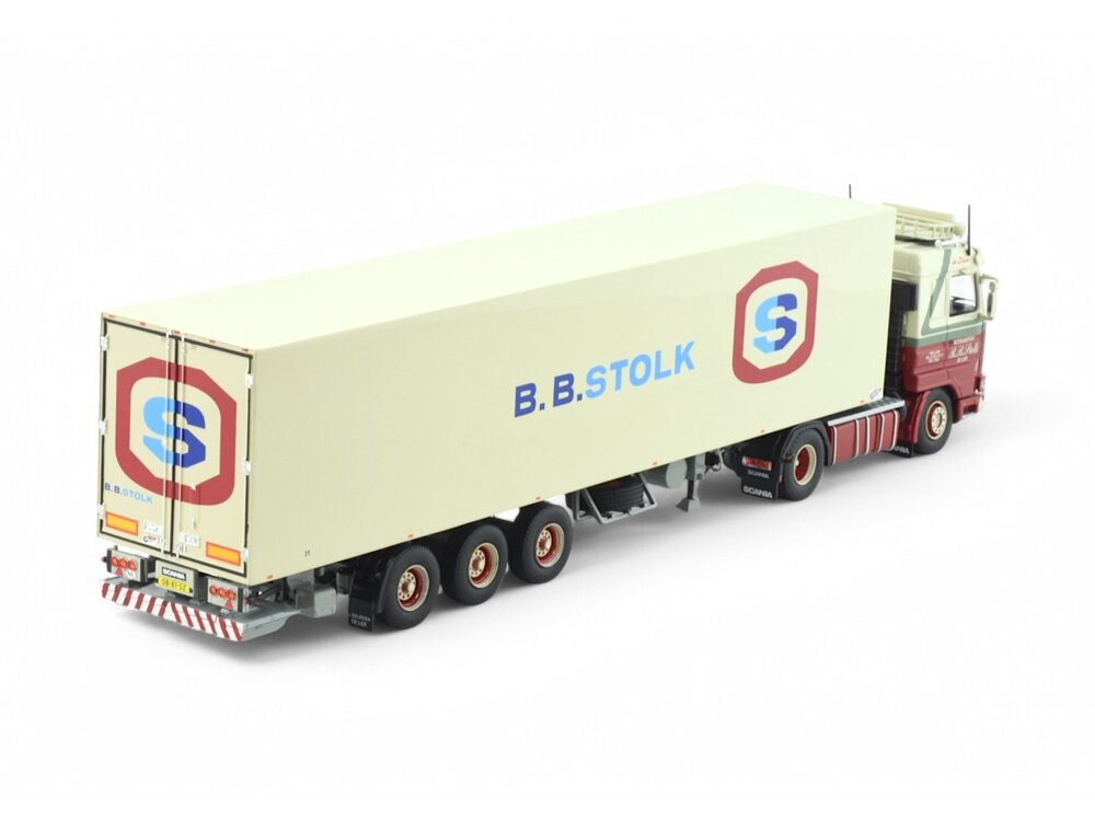 Tekno Tekno Scania 143M-450 streamline with 3-axle reefer trailer B.B. STOLK