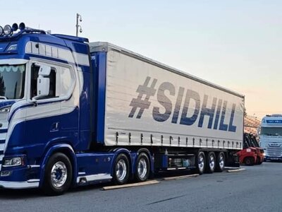 Tekno Tekno Scania NGR Highline 6x2 with 3-axle tautliner SID HILL