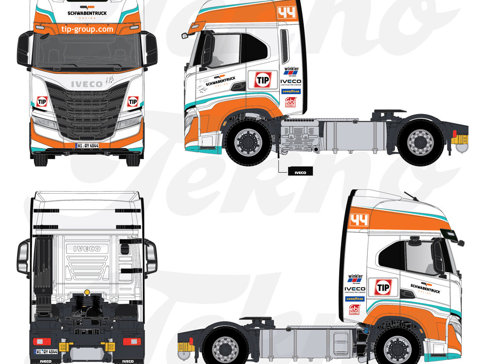 Tekno Tekno Iveco S-Way 4x2 TIP SCHWABENTRUCK