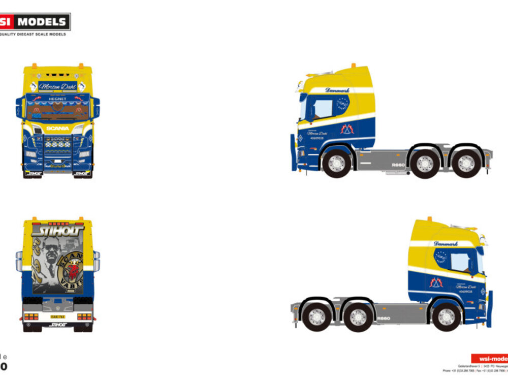 WSI WSI Scania R Highline 6x2 MORTEN DAHL