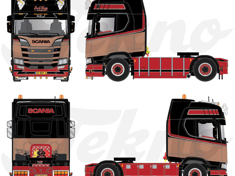 Tekno Tekno Scania NGR Highline 4x2 660 V8 BART SLUIJS TRANSPORT
