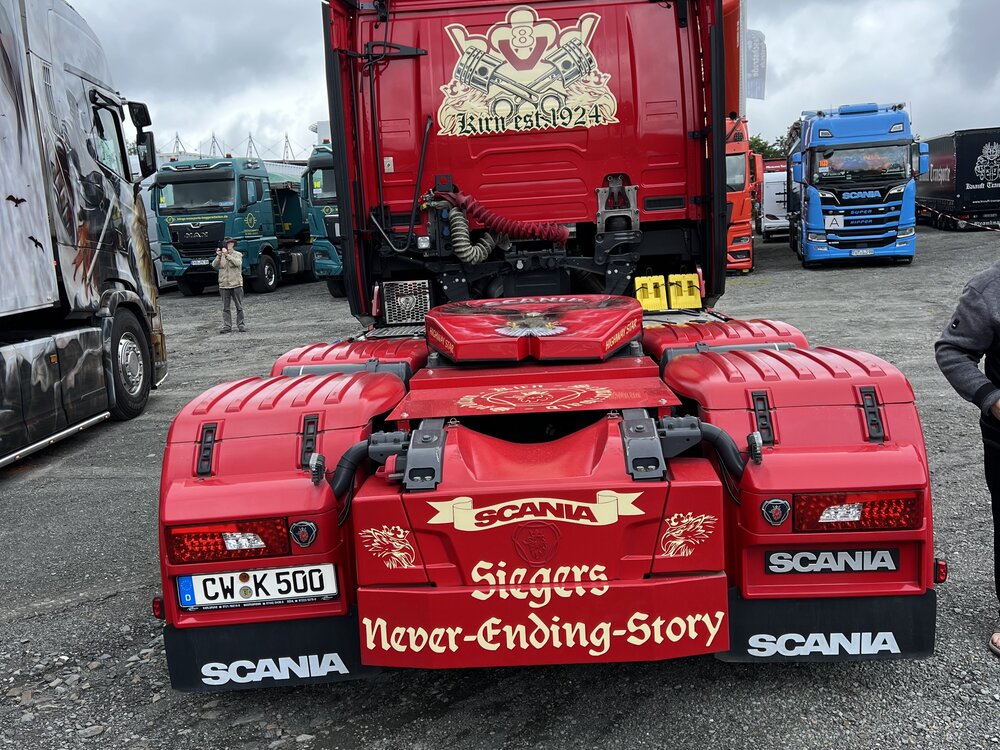 Tekno Tekno Scania Next Gen S Highline with 4-axle curtainside trailer KIRN SPEDITION