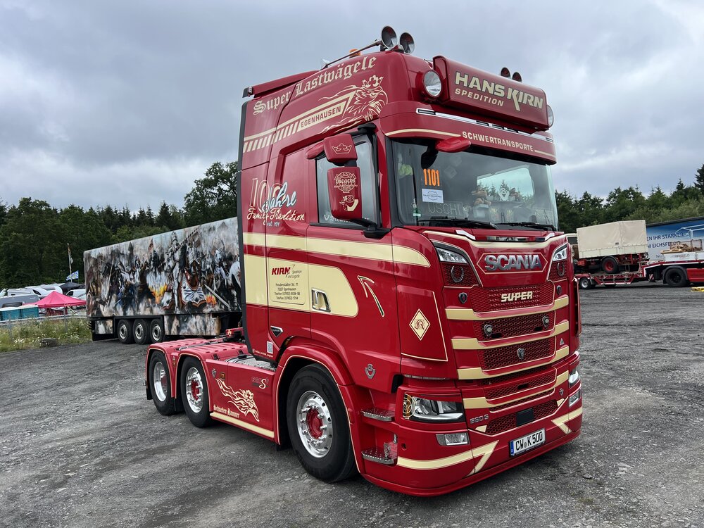 Tekno Tekno Scania Next Gen S Highline with 4-axle curtainside trailer KIRN SPEDITION