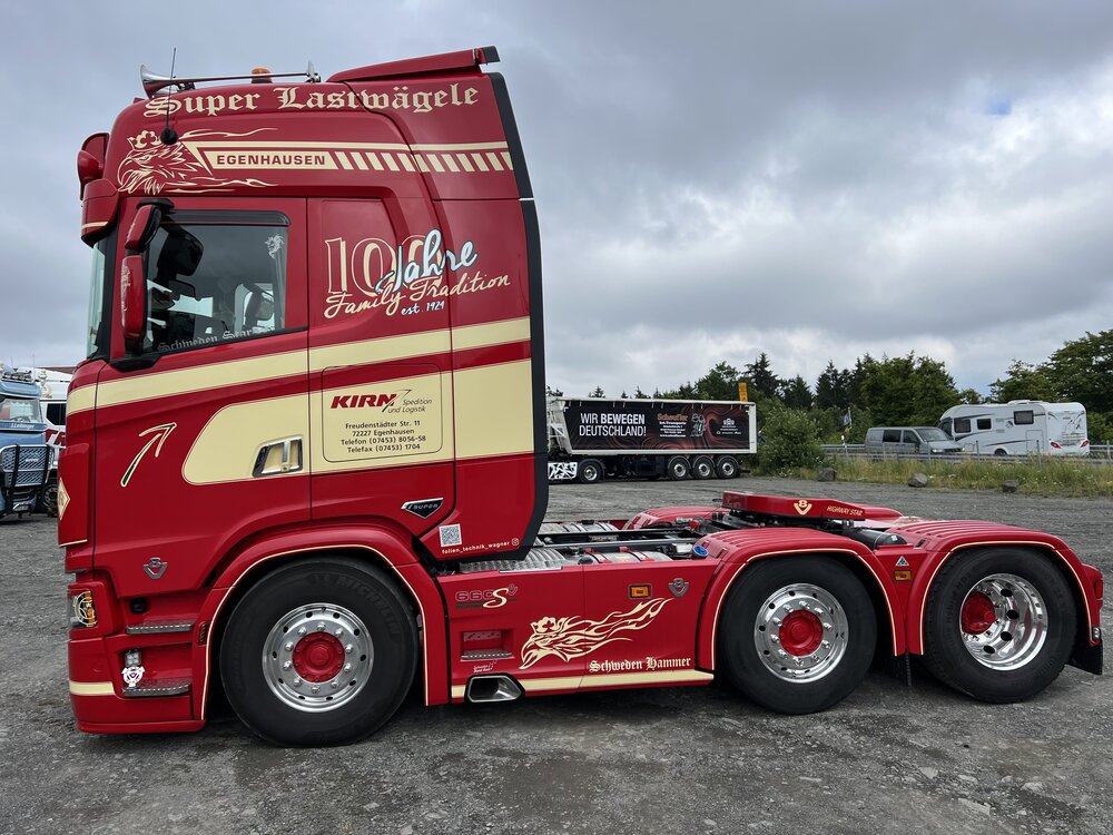 Tekno Tekno Scania Next Gen S Highline with 4-axle curtainside trailer KIRN SPEDITION