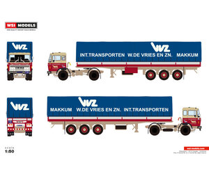 WSI DAF 2600 4x2 with classic 3-axle curtainside trailer W