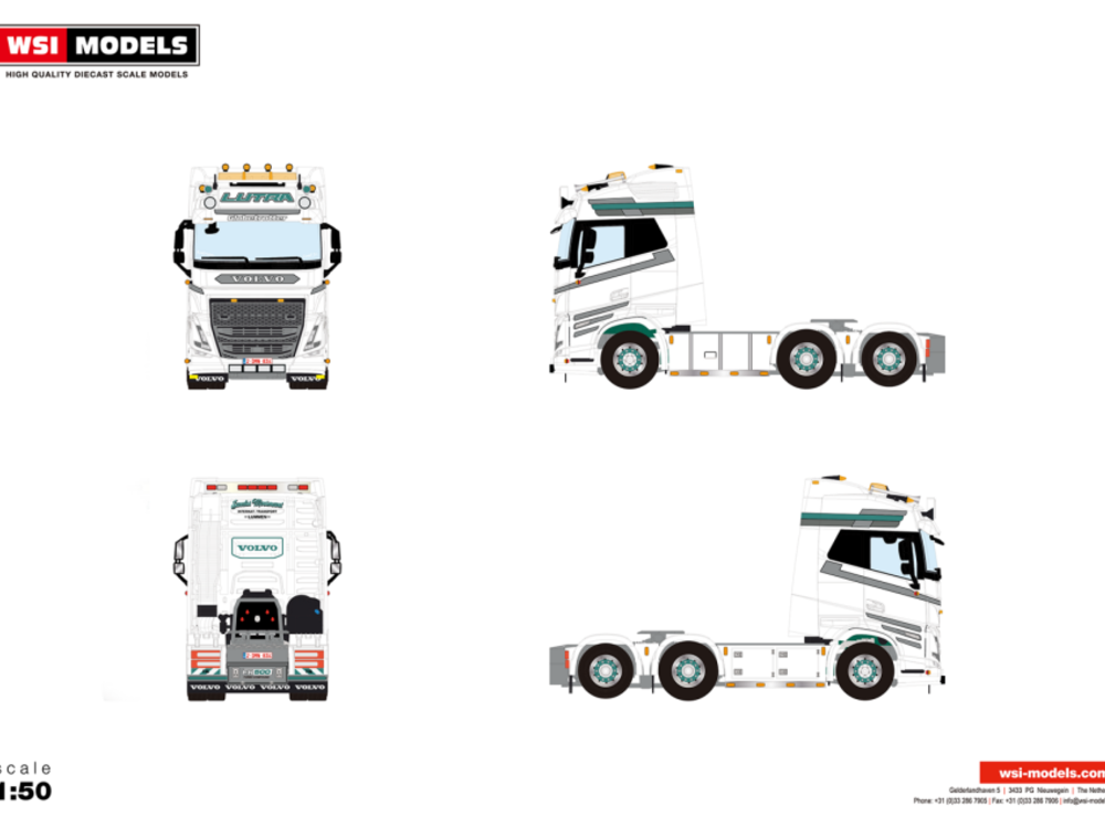 WSI Volvo FH5 Globetrotter 6x2 tag axle LUTRA