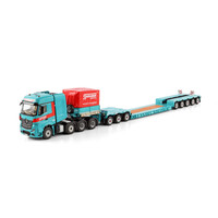 WSI Mercedes- Benz Actros MP5 Big Space 8x4 met 5-assige dieplader + 3-assige dolly GRUBER