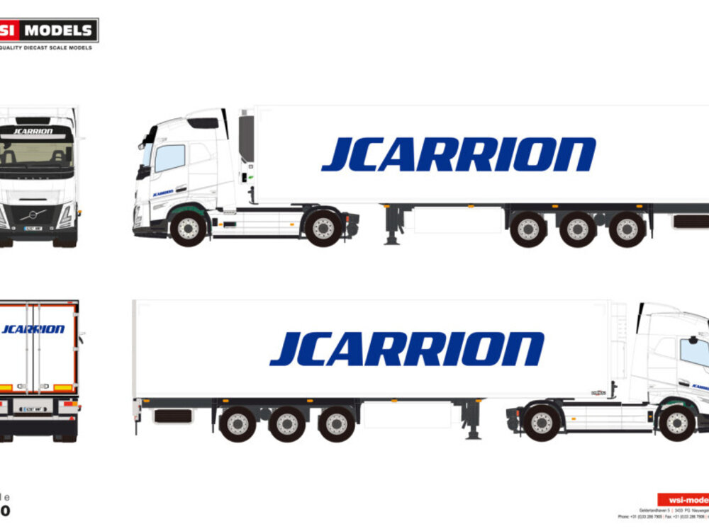 WSI WSI Volvo FHAero Globetrotter  4x2 with 3-axle reefer trailer J. CARRION
