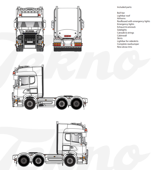 Tekno限定 SCANIA R620 レア商品 1/50 TEKNO 87720 Scania Next Generation Longline 6x4 Tekno Event