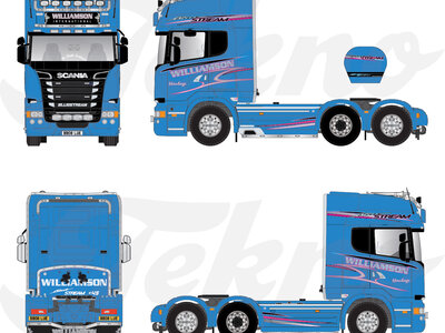 Tekno Tekno Scania R730 Streamline 6x2 sleepas trekker WILLIAMSON