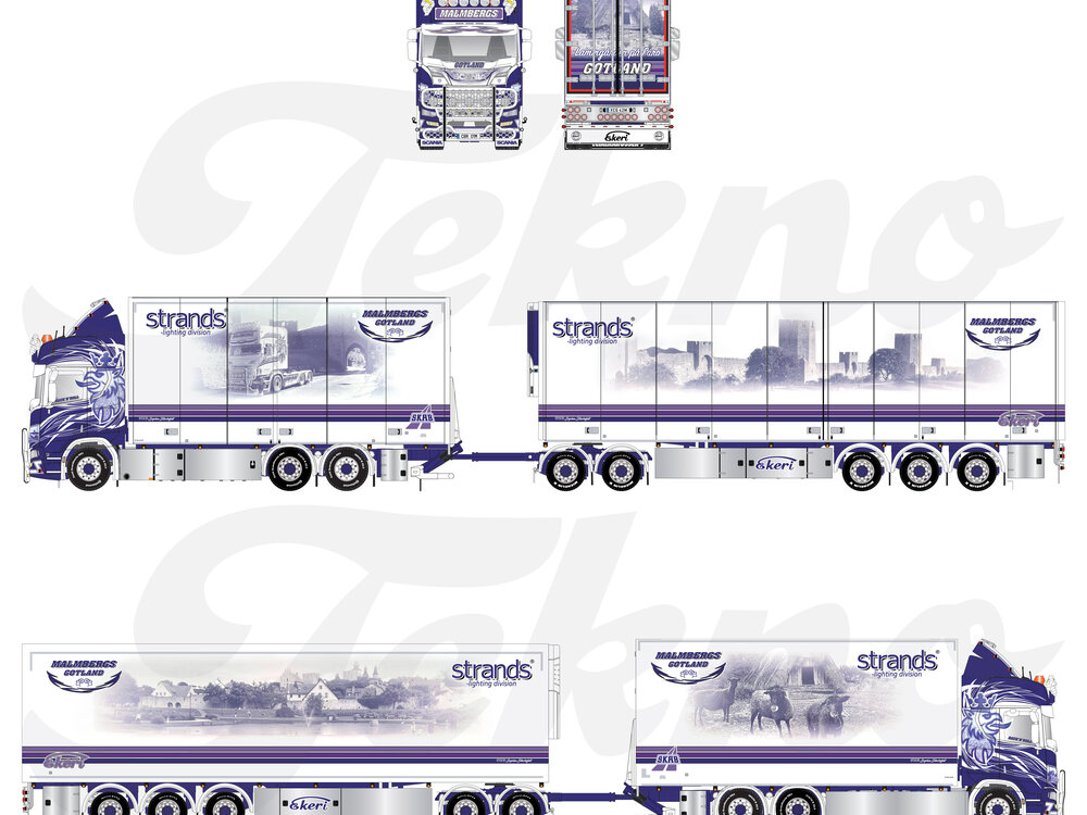 Tekno Tekno Scania Next Gen R-serie Zweedse 24m combinatie MALMBERGS