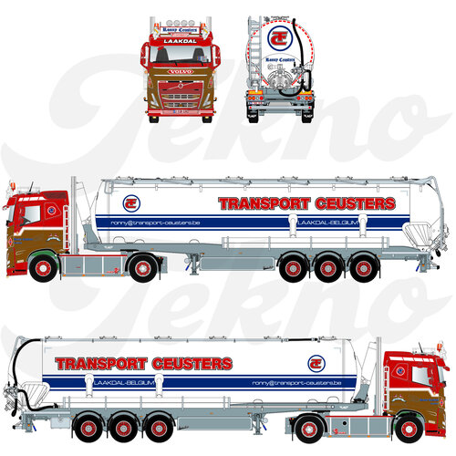 Tekno Tekno Volvo FH05 Laag dak met 3-assige silo oplegger RONNY CEUSTERS Tekno Tekno Volvo FH05 Laag dak met 3-assige silo oplegger RONNY CEUSTERS