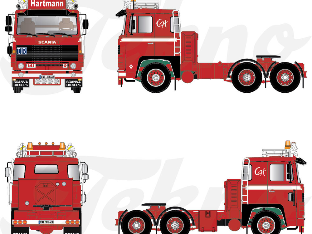 Tekno Tekno Scania 141 4x2 HARTMANN