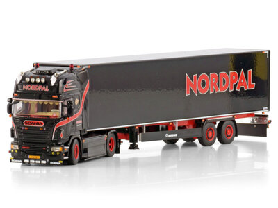 WSI WSI Scania R6 4x2 Topline met 2-assige tridec box trailer NORDPAL